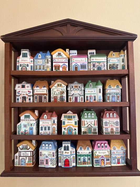 VTG 1994 SPICE VILLAGE by Lenox "Canterbury Crossing" 23 Spice Jars with Rack